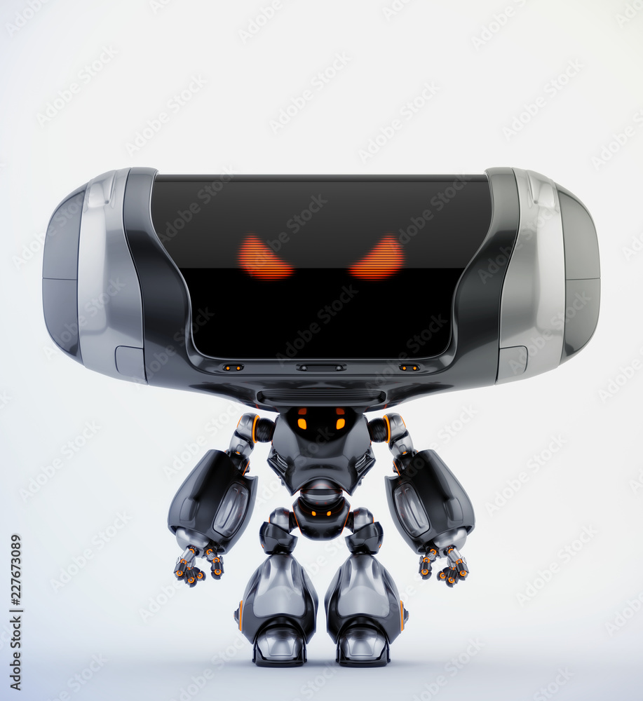 Poster robotic toy 3d rendering