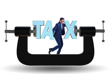 Business concept of tax payments burden