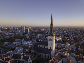 Aerial of city Tallinn, Estonia