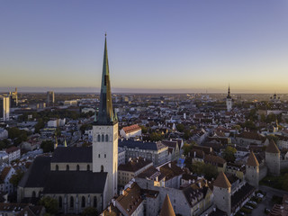 Aerial of city Tallinn, Estonia