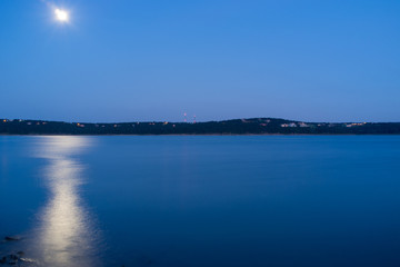 Fototapeta na wymiar Lake with Moon