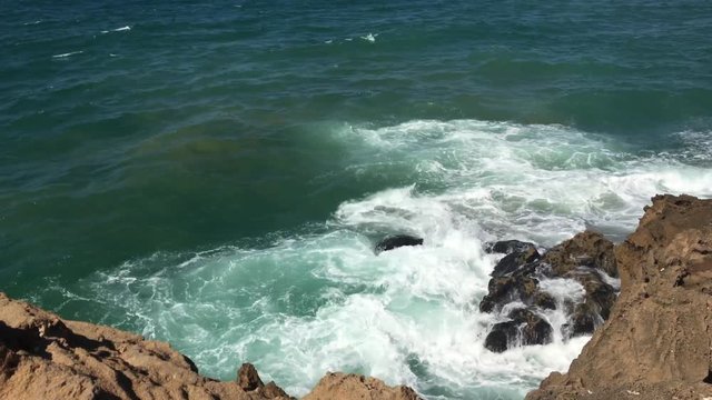 Waves Crashing on the Rocks