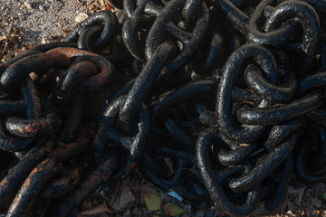 Ankerkette in schwarz