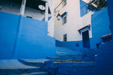 blue streets of chefchaouen morocco