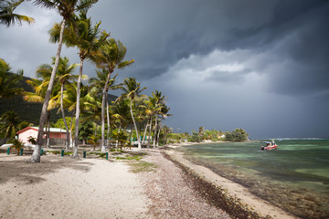 carribean beach in La Desirade, Guadeloupe