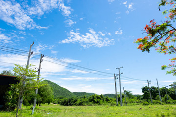Blue sky with clouds