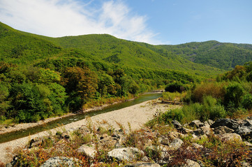 river in the mountains