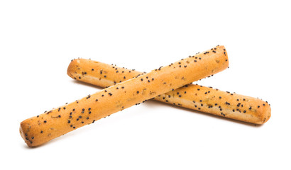 sticks with poppy seeds isolated