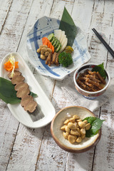 Close of Japanese pickles
