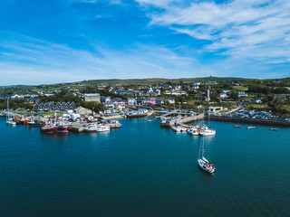 Fototapeta na wymiar Aerial view of the coastal village of Baltimore, West Cork in Ireland.