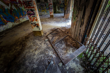 Graffiti and views of the abandoned city of Consonno (Lecco, Italy).