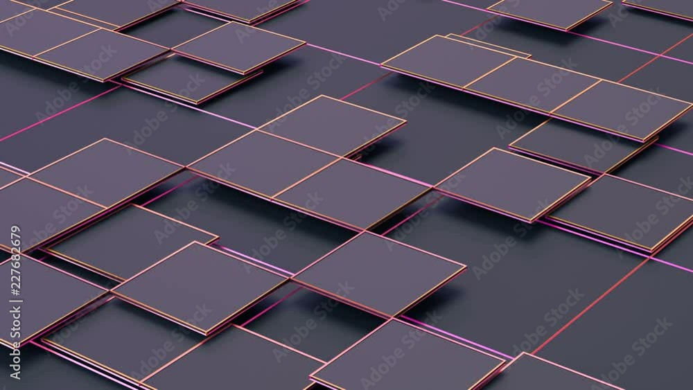 Poster abstract 3d rendering of geometric shapes. modern looped animation background with. seamless motion 