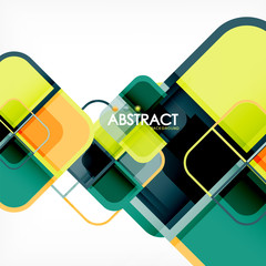 Square geometric abstract background, paper art design for cover design, book template, poster, cd cover illustration © antishock