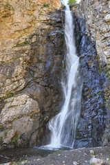 Fototapeta na wymiar Gveleti Big Waterfalls near Kazbegi, Giorgia 