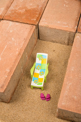 The beach beneath the pavement