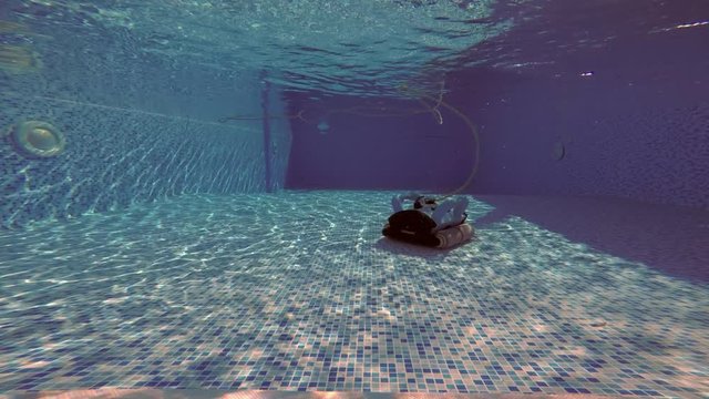 Pool cleaner traveling across the pool