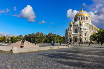 The most beautiful Nikolsky Cathedral in the city of Kronstadt