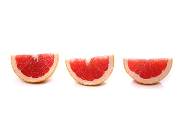 Obraz na płótnie Canvas Grapefruit sliced isolated in white background