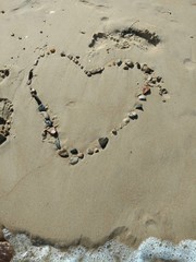 heart on the beach