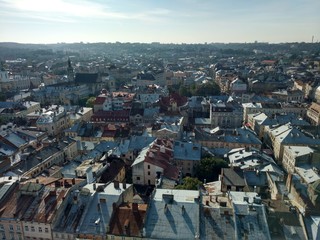 aerial view of paris from eiffel tower