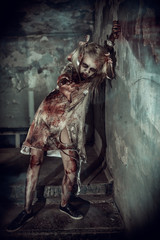 little girl in blood