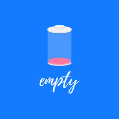 Vector Illustration. Isolated battery icon. empty fuel sign