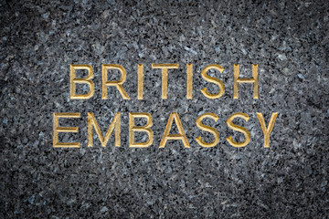 British Embassy Sign