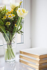 Wedding books and flowers