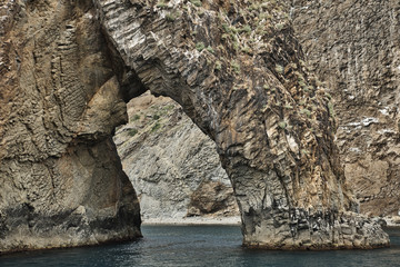 Russia. Crimea. Koktebel. Karadag Golden Gate Rock