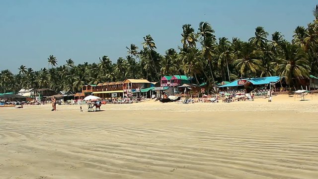 Houses and huts on the beach