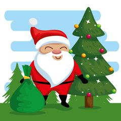 happy merry christmas santa claus character