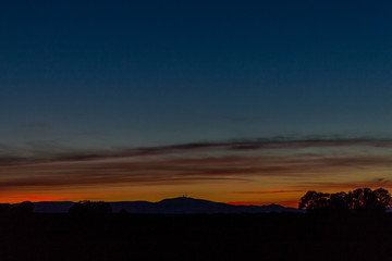 Sonnenuntergang im Thüringer Becken