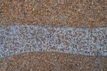 The road texture of gravel in beton