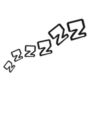 zzz schlafen müde erschöpft schnarchen abend nacht bett decke erholen schlafmütze comic cartoon clipart cool