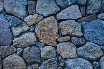 Texture of dark stone wall,