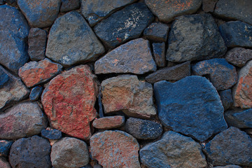 Multicolor basalt wall background