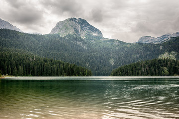 A beautiful lake in the mountains. Black Lake.