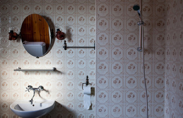 vintage bathroom interior