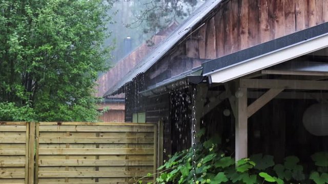 Heavy summer rain