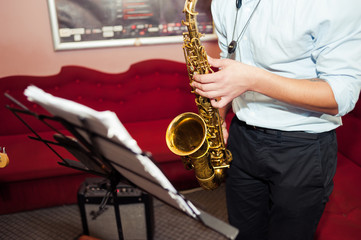 Obraz premium Jazz band. Teaching jazz.