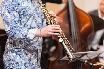 Fototapeta premium Jazz band. Teaching jazz.