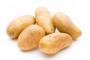 New potato isolated on the white background.