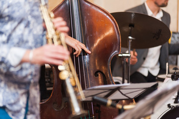 Jazz band. Teaching jazz.