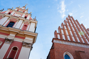  Warsaw old town. St. John's Archcathedral and Shrine of Our Lady of Grace the Patron of Warsaw