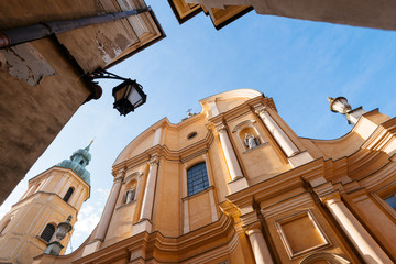 St. John's Archcathedral and old Townhouses in Warsaw, Poland.