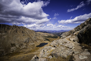 A 1300' view from Mt. Evans, Colorado of another high peak across the valley.