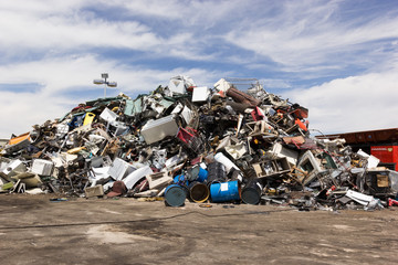 Metal junk pile - Powered by Adobe