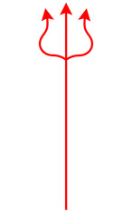 Red Skinny Pitch Fork