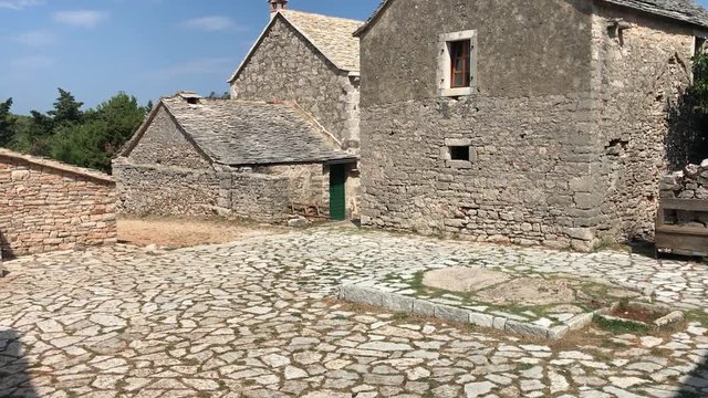 Shot of a small house in Humac, Croatia.