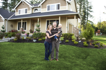 happy family at home